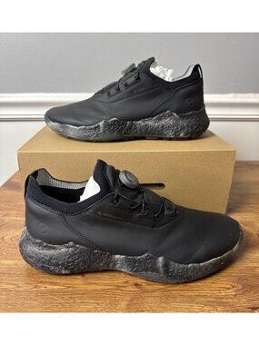 ECCO Golf Biom H5 BOA Waterproof Black Leather Sneaker Shoe EU 44 Size 10 - 10.5